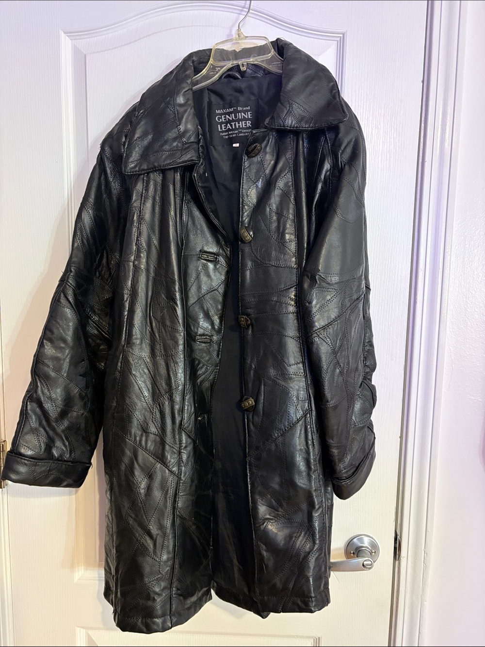 Genuine Leather Black Trench Coat - Classic Women's Trench